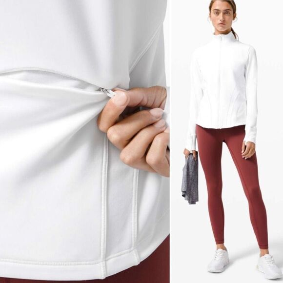 Lululemon Flash Forward Full Zip Jacket in White Size 6 - Picture 12 of 12